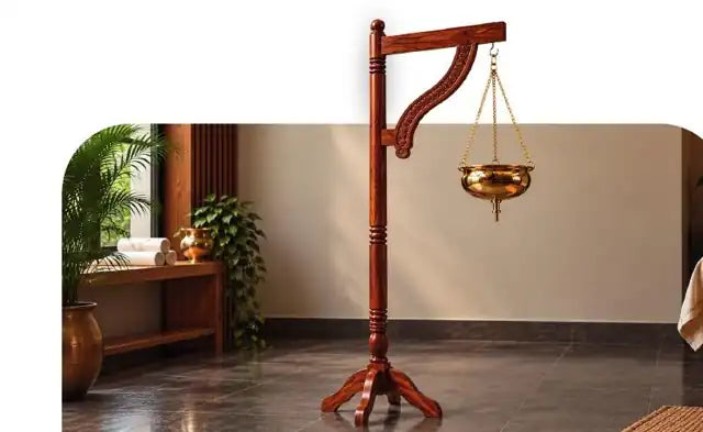 Shirodhara Stand in Sagwan wood